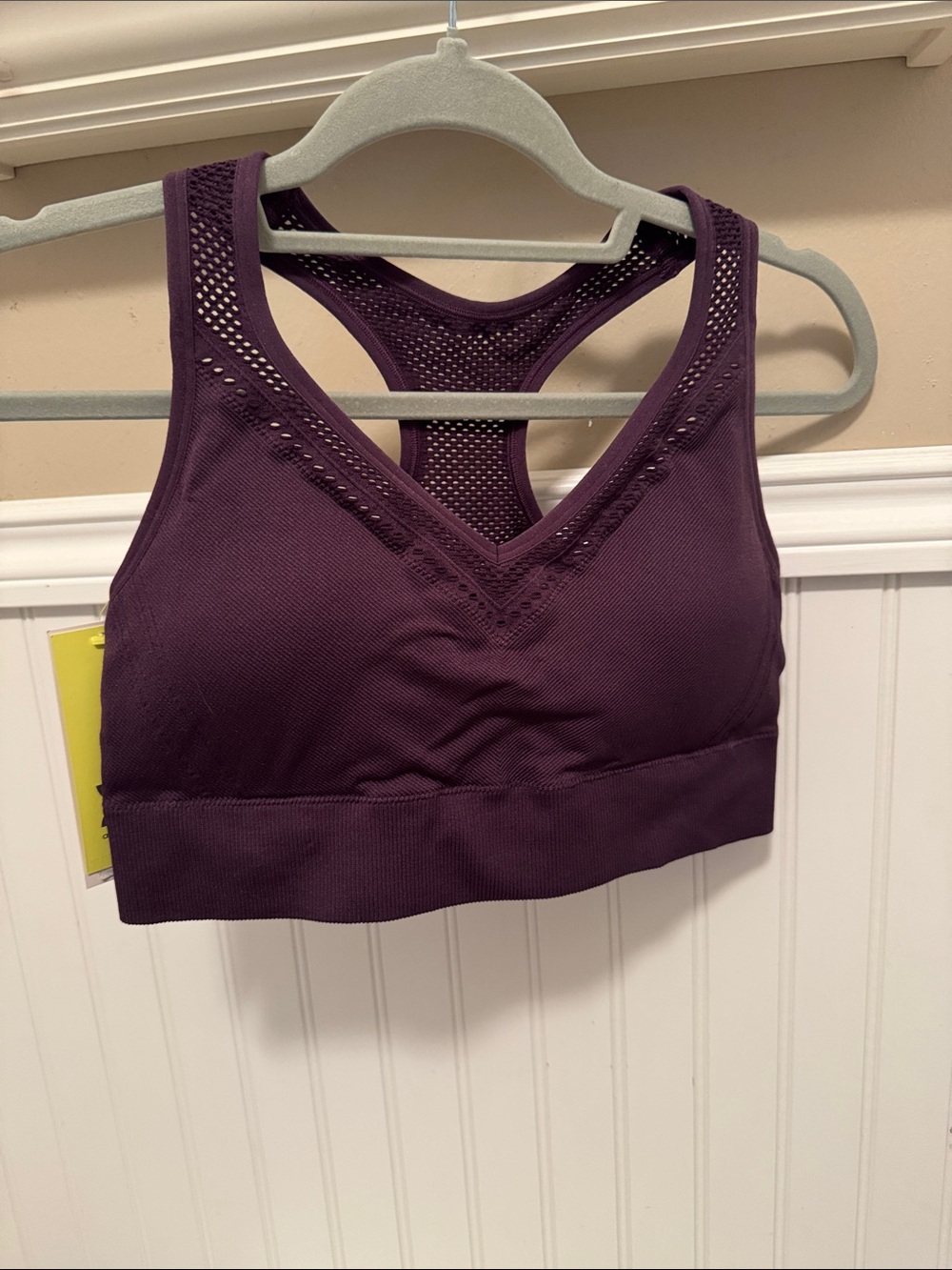 all in motion Deep Plum V-Neck Racerback Sports Bra
